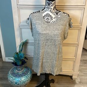 Women’s chaser gray cute loungewear, single pocket T-shirt, medium